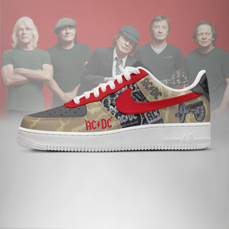 LIMITED EDITION - NEW CUSTOMIZED AC/DC AF1 SHOES