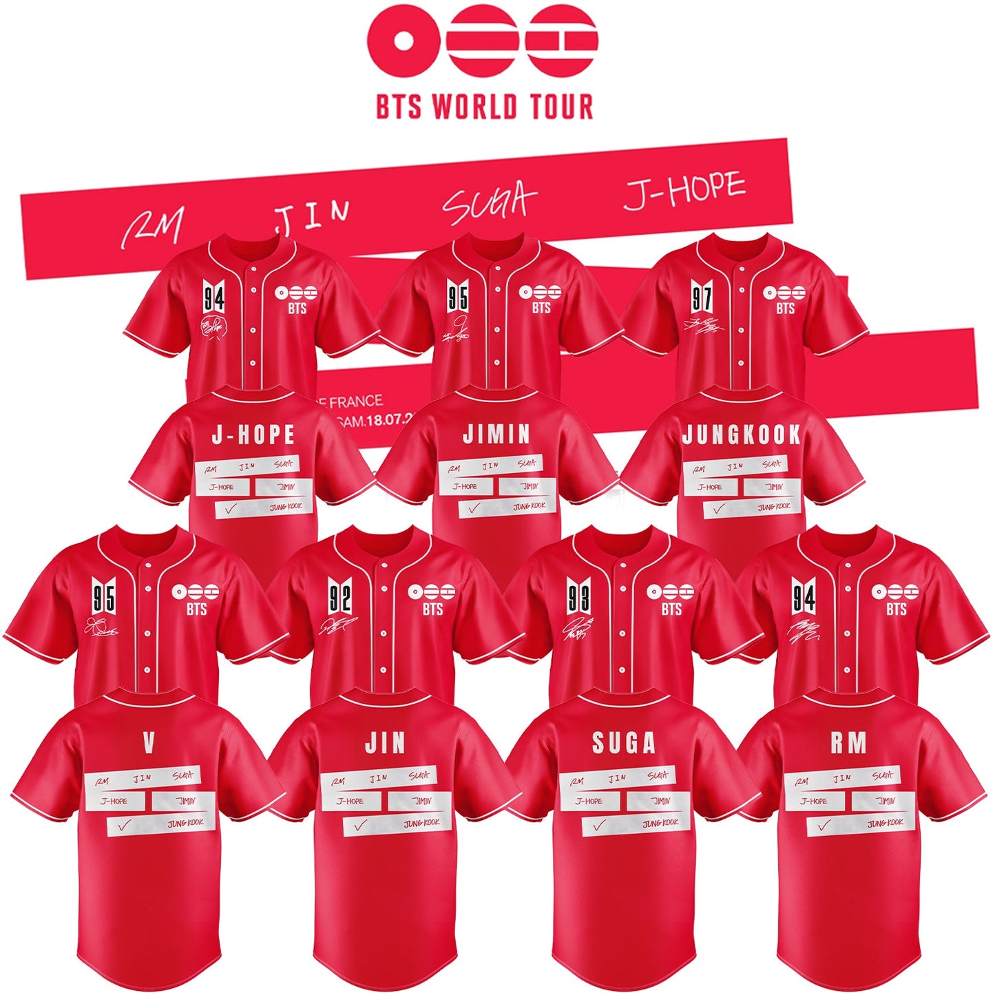 LIMITED EDITION - BTS COMEBACK WORLD TOUR BASEBALL JERSEY