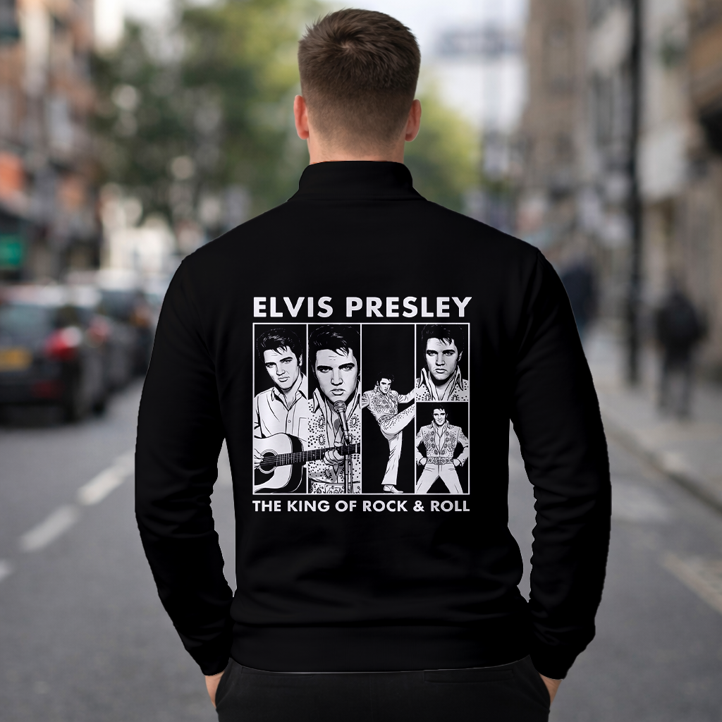 LIMITED EDITION - NEW CUSTOMIZED ELVIS PRESLEY SWEATER QUATER ZIP