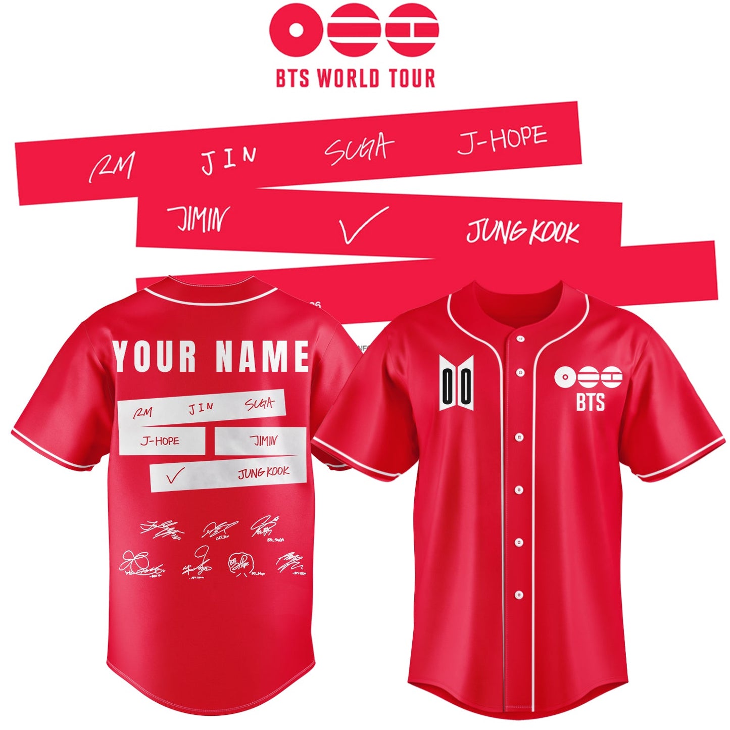 LIMITED EDITION - BTS COMEBACK WORLD TOUR BASEBALL JERSEY