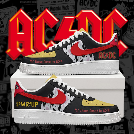 LIMITED EDITION - NEW CUSTOMIZED AC/DC AF1 SHOES