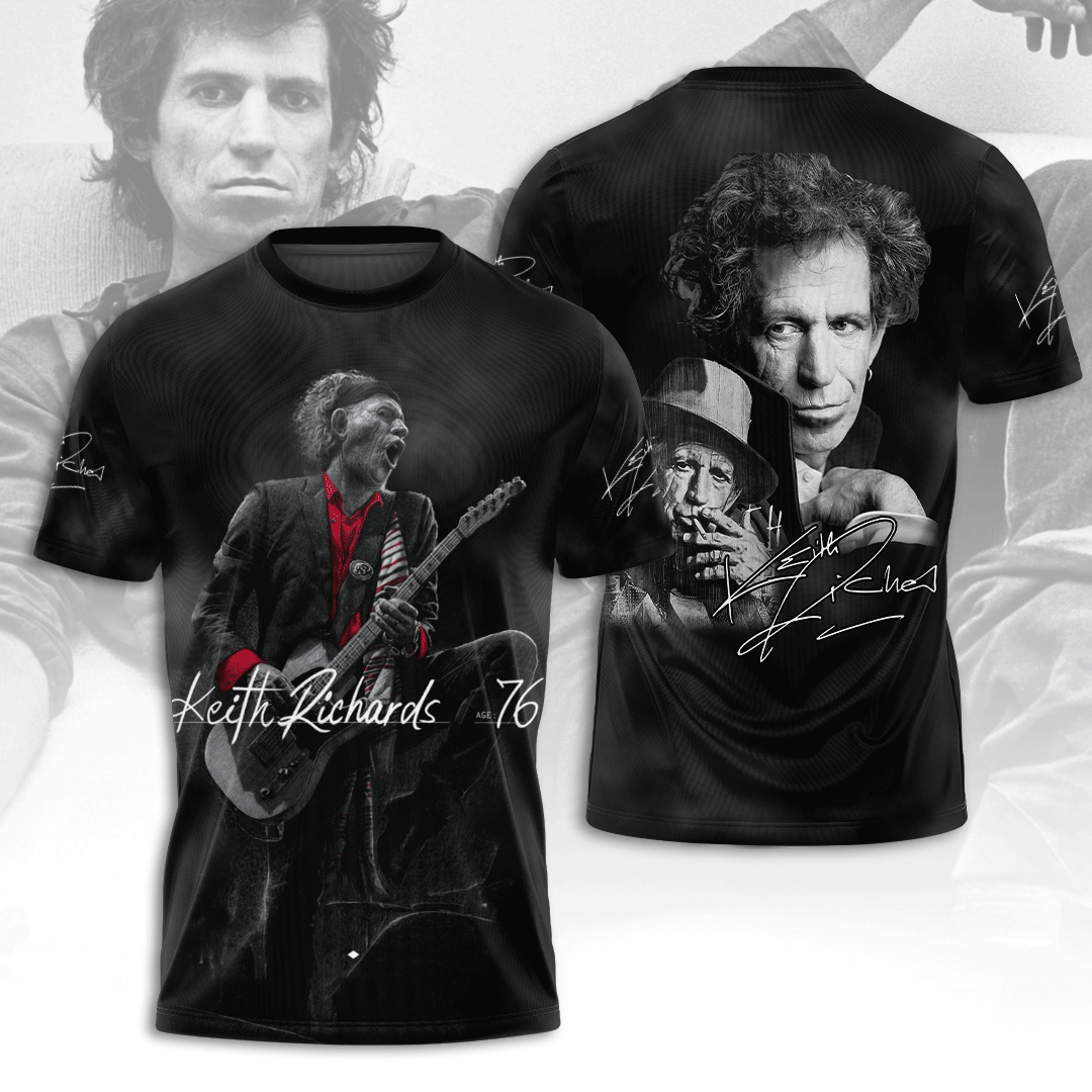 LIMITED EDITION - NEW CUSTOMIZED THE ROLLING STONES X KEITH RICHARDS T-SHIRT, HOODIE, ZIP HOODIE