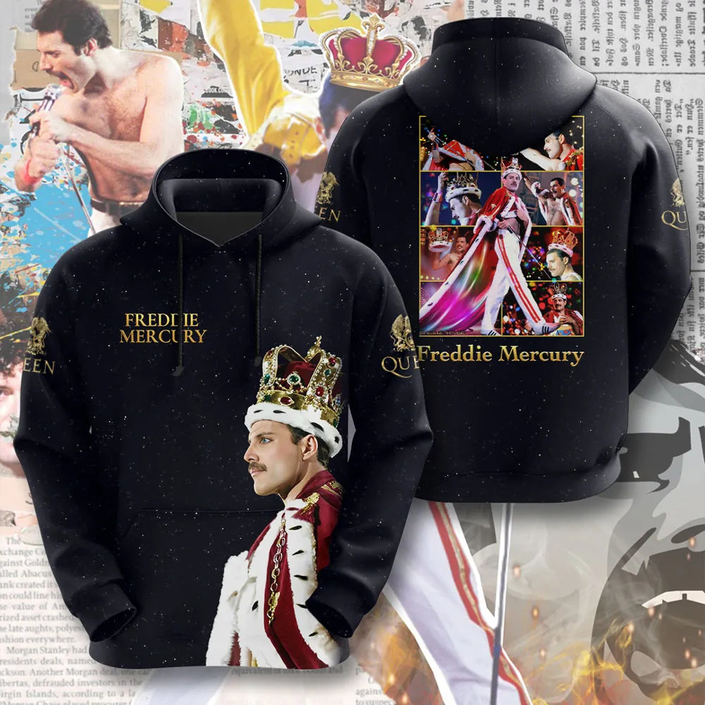 LIMITED EDITION - NEW CUSTOMIZED FREDDIE MERCURY T-SHIRT, HOODIE, ZIP HOODIE