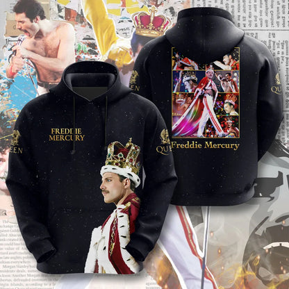 LIMITED EDITION - NEW CUSTOMIZED FREDDIE MERCURY T-SHIRT, HOODIE, ZIP HOODIE