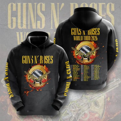 LIMITED EDITION - NEW CUSTOMIZED GUNS N’ ROSES T-SHIRT, HOODIE, ZIP HOODIE