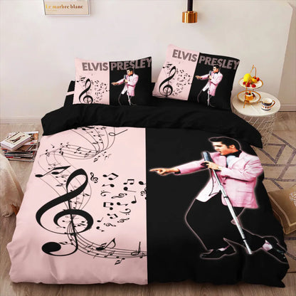 LIMITED EDITION - NEW CUSTOMIZED ELVIS PRESLEY 3-PIECE DUVET BEDDING SET