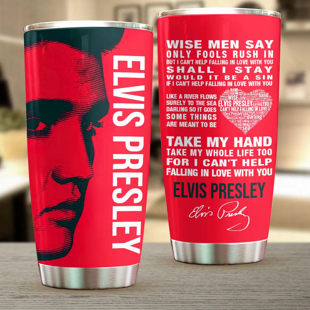 LIMITED EDITION - NEW CUSTOMIZED ELVIS PRESLEY TUMBLER CUP