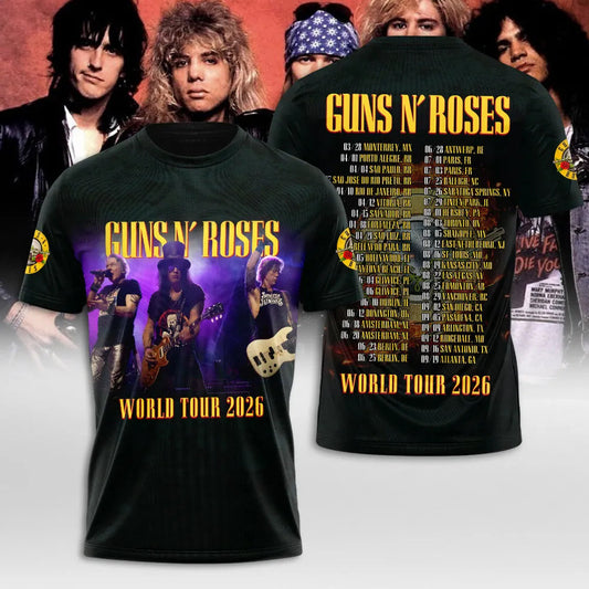 LIMITED EDITION - NEW CUSTOMIZED GUNS N’ ROSES T-SHIRT, HOODIE, ZIP HOODIE
