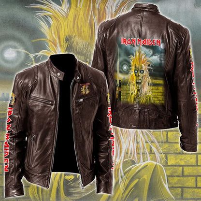 LIMITED EDITION - NEW CUSTOMIZED IRON MAIDEN MOTORCYCLE LEATHER JACKET