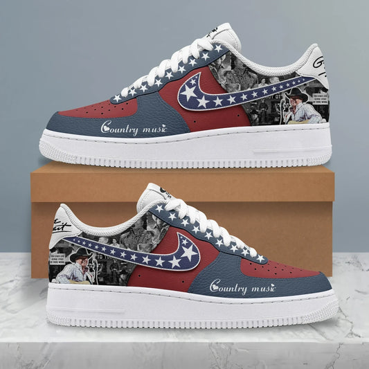 LIMITED EDITION - NEW CUSTOMIZED GEORGE STRAIT AF1 SHOES