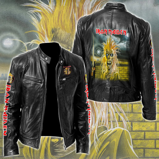 LIMITED EDITION - NEW CUSTOMIZED IRON MAIDEN MOTORCYCLE LEATHER JACKET
