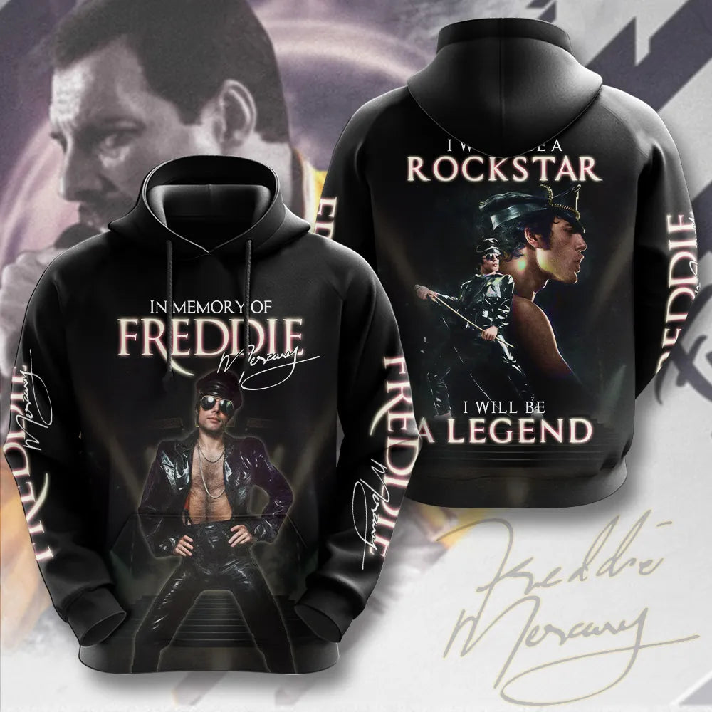 LIMITED EDITION - NEW CUSTOMIZED FREDDIE MERCURY T-SHIRT, HOODIE, ZIP HOODIE