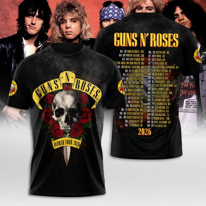 LIMITED EDITION - NEW CUSTOMIZED GUNS N’ ROSES T-SHIRT, HOODIE, ZIP HOODIE