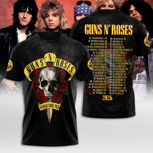 LIMITED EDITION - NEW CUSTOMIZED GUNS N’ ROSES T-SHIRT, HOODIE, ZIP HOODIE