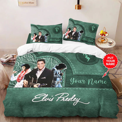 LIMITED EDITION - NEW CUSTOMIZED ELVIS PRESLEY 3-PIECE DUVET BEDDING SET