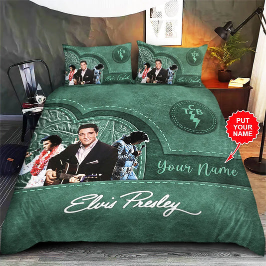 LIMITED EDITION - NEW CUSTOMIZED ELVIS PRESLEY 3-PIECE DUVET BEDDING SET