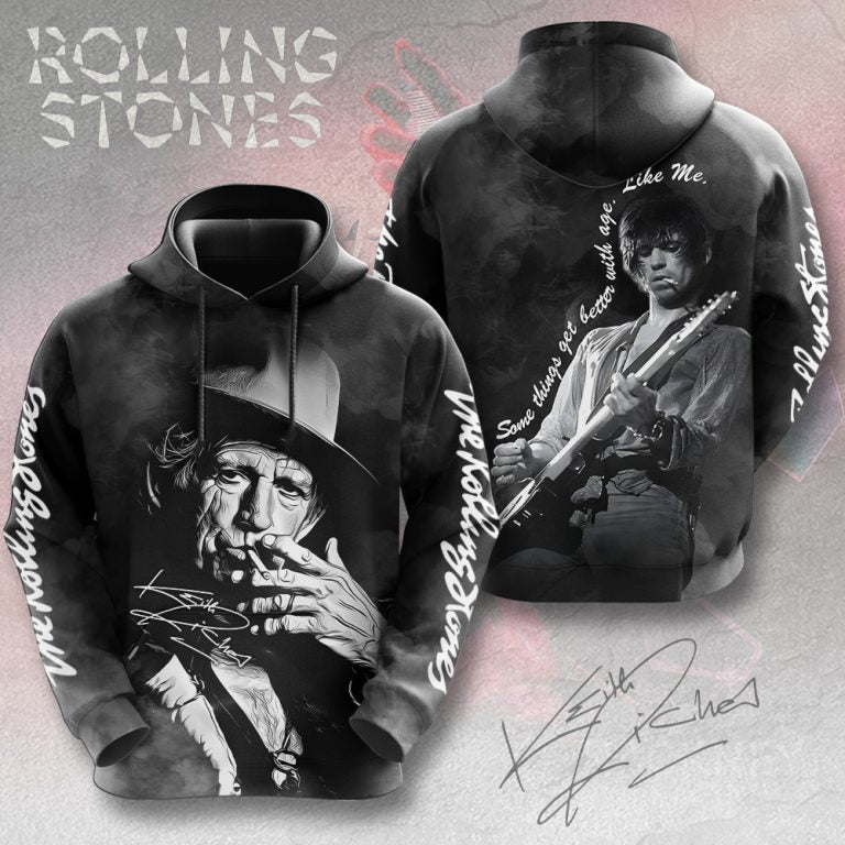 LIMITED EDITION - NEW CUSTOMIZED THE ROLLING STONES X KEITH RICHARDS T-SHIRT, HOODIE, ZIP HOODIE