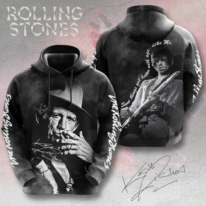LIMITED EDITION - NEW CUSTOMIZED THE ROLLING STONES X KEITH RICHARDS T-SHIRT, HOODIE, ZIP HOODIE