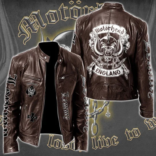 LIMITED EDITION - NEW CUSTOMIZED MOTÖRHEAD MOTORCYCLE LEATHER JACKET