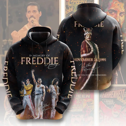 LIMITED EDITION - NEW CUSTOMIZED FREDDIE MERCURY T-SHIRT, HOODIE, ZIP HOODIE