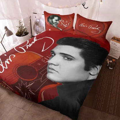 LIMITED EDITION - NEW CUSTOMIZED ELVIS PRESLEY 3-PIECE DUVET BEDDING SET