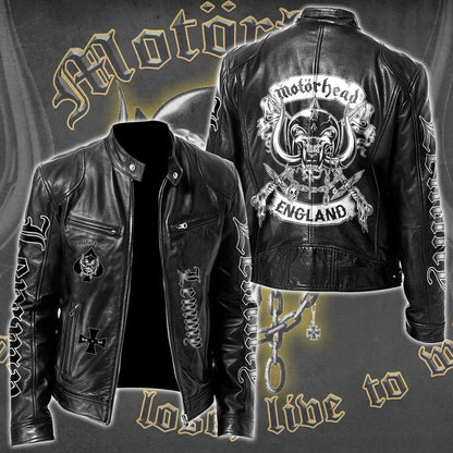 LIMITED EDITION - NEW CUSTOMIZED MOTÖRHEAD MOTORCYCLE LEATHER JACKET