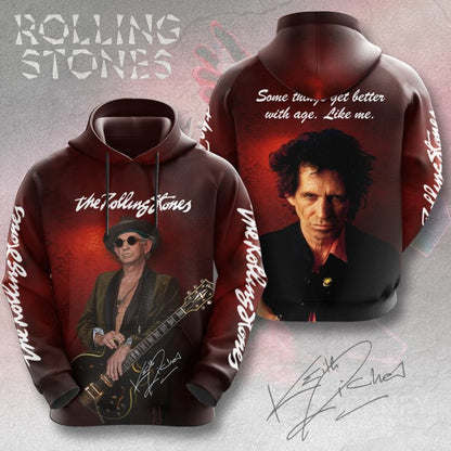LIMITED EDITION - NEW CUSTOMIZED THE ROLLING STONES X KEITH RICHARDS T-SHIRT, HOODIE, ZIP HOODIE