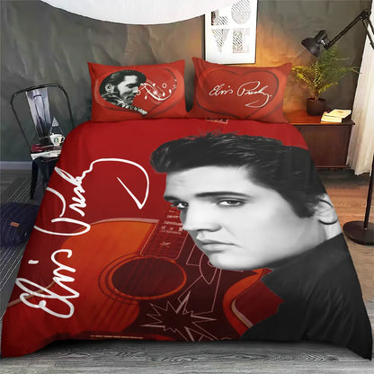 LIMITED EDITION - NEW CUSTOMIZED ELVIS PRESLEY 3-PIECE DUVET BEDDING SET