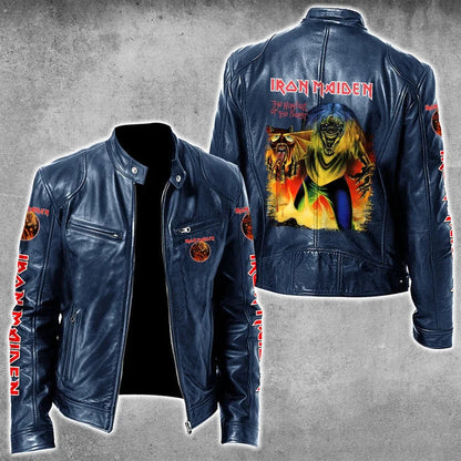 LIMITED EDITION - NEW CUSTOMIZED IRON MAIDEN MOTORCYCLE LEATHER JACKET