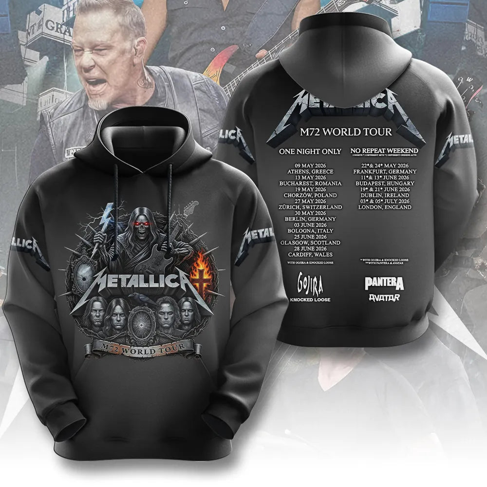 LIMITED EDITION - NEW CUSTOMIZED METALLICA T-SHIRT, HOODIE, ZIP HOODIE