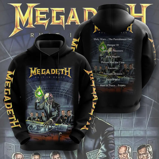 LIMITED EDITION - NEW CUSTOMIZED MEGADETH T-SHIRT, HOODIE, ZIP HOODIE