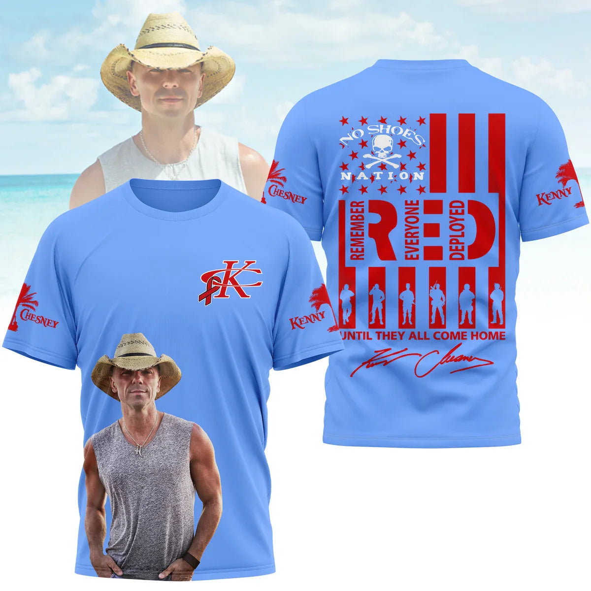 LIMITED EDITION - NEW CUSTOMIZED KENNY CHESNEY T-SHIRT, HOODIE, ZIP HOODIE