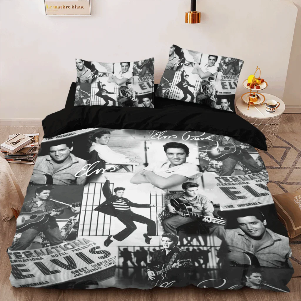 LIMITED EDITION - NEW CUSTOMIZED ELVIS PRESLEY 3-PIECE DUVET BEDDING SET