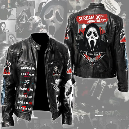 LIMITED EDITION - NEW CUSTOMIZED SCRE MOTORCYCLE LEATHER JACKET
