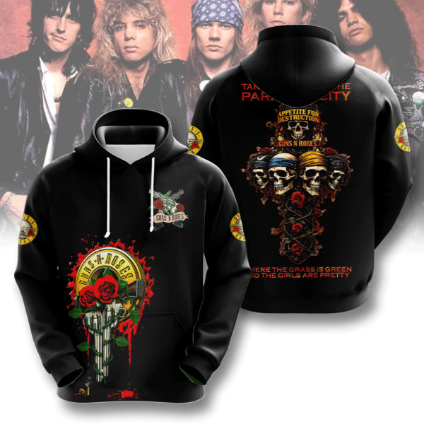 LIMITED EDITION - NEW CUSTOMIZED GUNS N’ ROSES T-SHIRT, HOODIE, ZIP HOODIE
