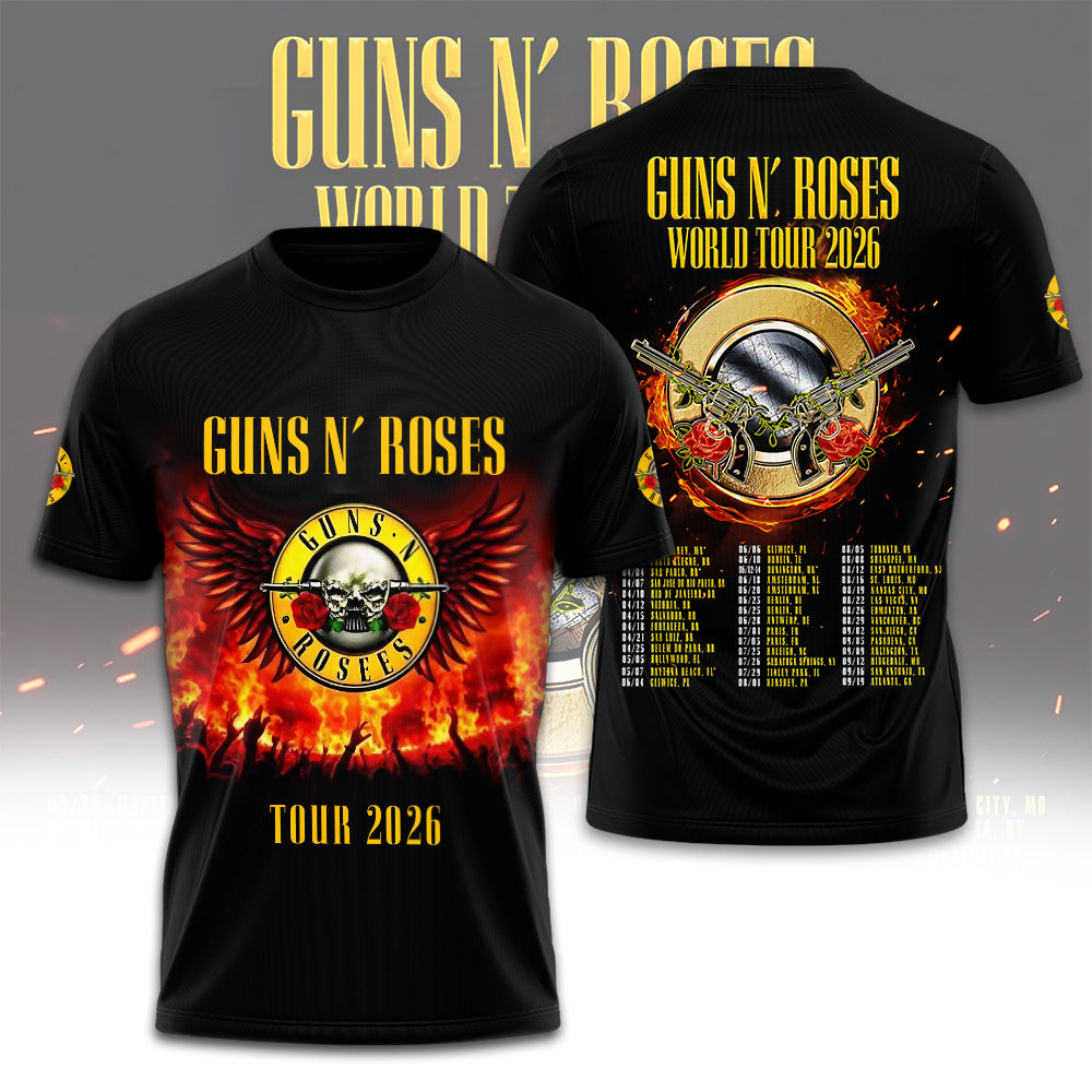 LIMITED EDITION - NEW CUSTOMIZED GUNS N’ ROSES T-SHIRT, HOODIE, ZIP HOODIE