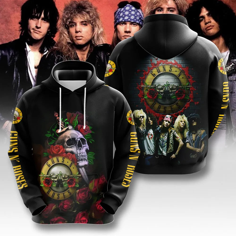 LIMITED EDITION - NEW CUSTOMIZED GUNS N’ ROSES T-SHIRT, HOODIE, ZIP HOODIE
