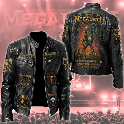 LIMITED EDITION - NEW CUSTOMIZED MEGADETH MOTORCYCLE LEATHER JACKET