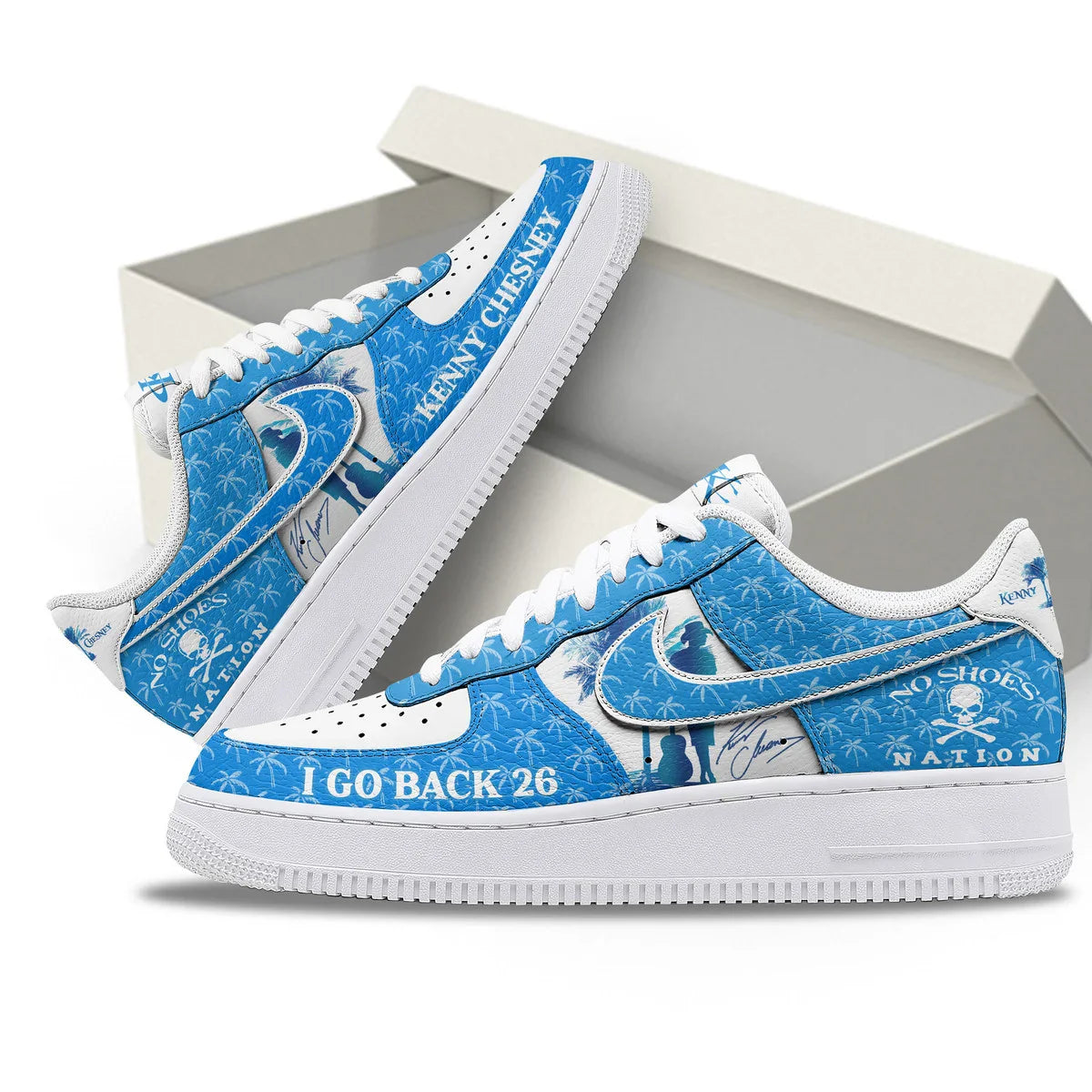 LIMITED EDITION - NEW CUSTOMIZED KENNY CHESNEY AF1 SHOES