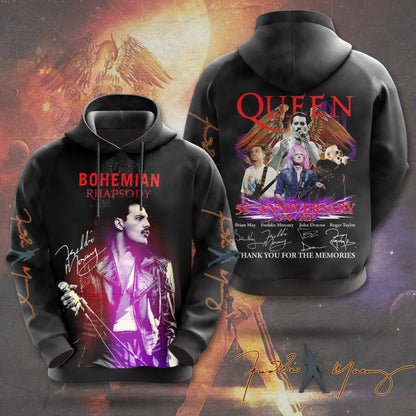 LIMITED EDITION - NEW CUSTOMIZED QUEEN BAND X FREDDIE MERCURY T-SHIRT, HOODIE, ZIP HOODIE