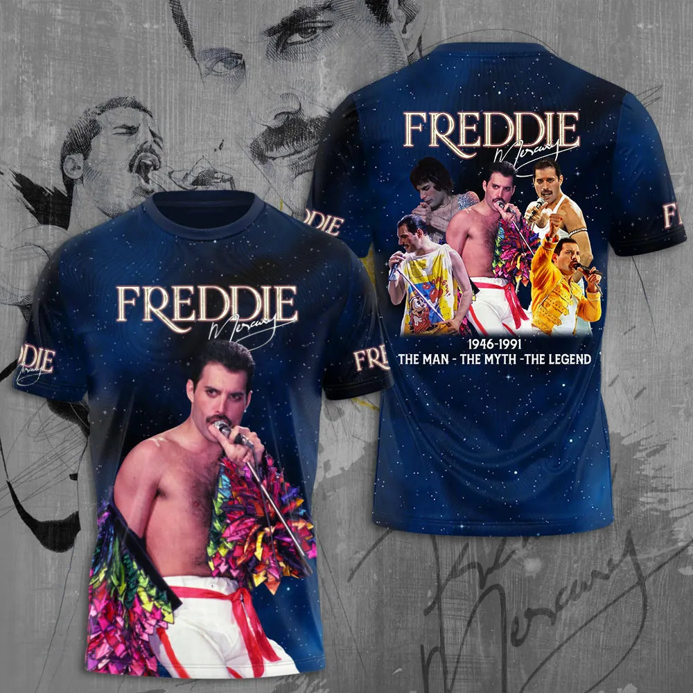 LIMITED EDITION - NEW CUSTOMIZED FREDDIE MERCURY T-SHIRT, HOODIE, ZIP HOODIE