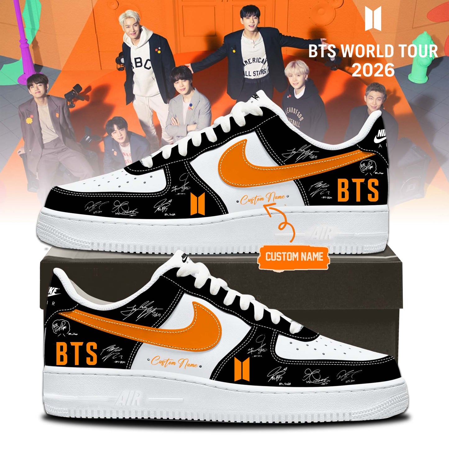 LIMITED EDITION - BTS COMEBACK WORLD TOUR AF1 SHOES