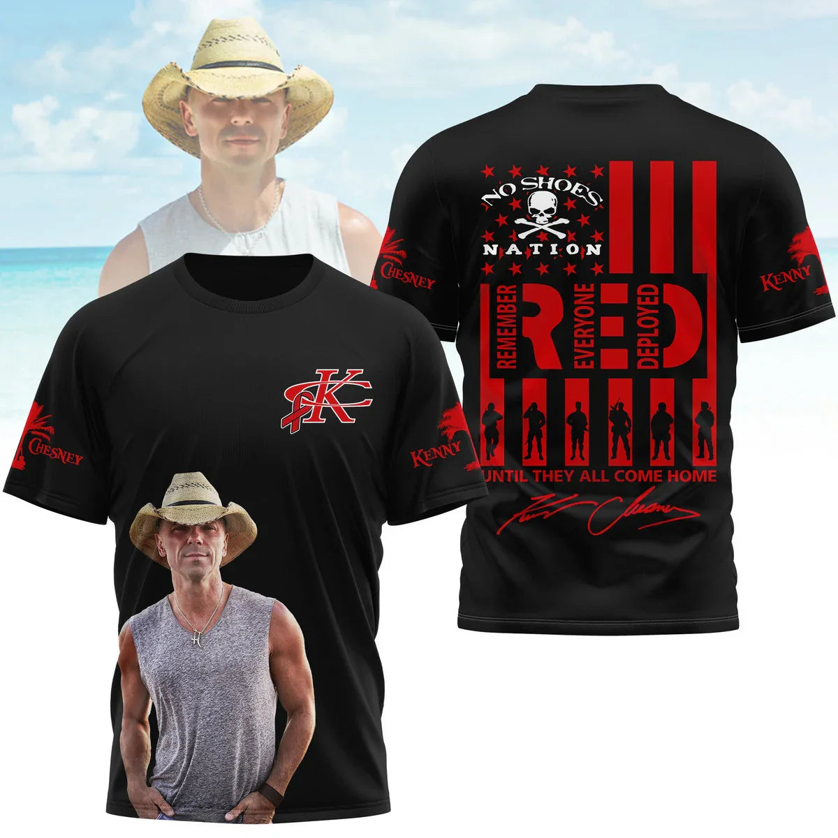 LIMITED EDITION - NEW CUSTOMIZED KENNY CHESNEY T-SHIRT, HOODIE, ZIP HOODIE
