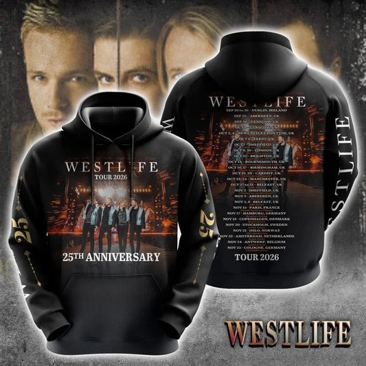 LIMITED EDITION - NEW CUSTOMIZED WESTLIFE T-SHIRT, HOODIE, ZIP HOODIE
