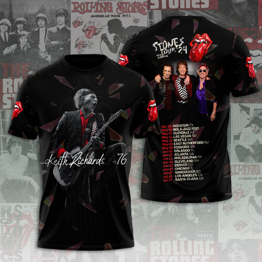 LIMITED EDITION - NEW CUSTOMIZED THE ROLLING STONES X KEITH RICHARDS T-SHIRT, HOODIE, ZIP HOODIE