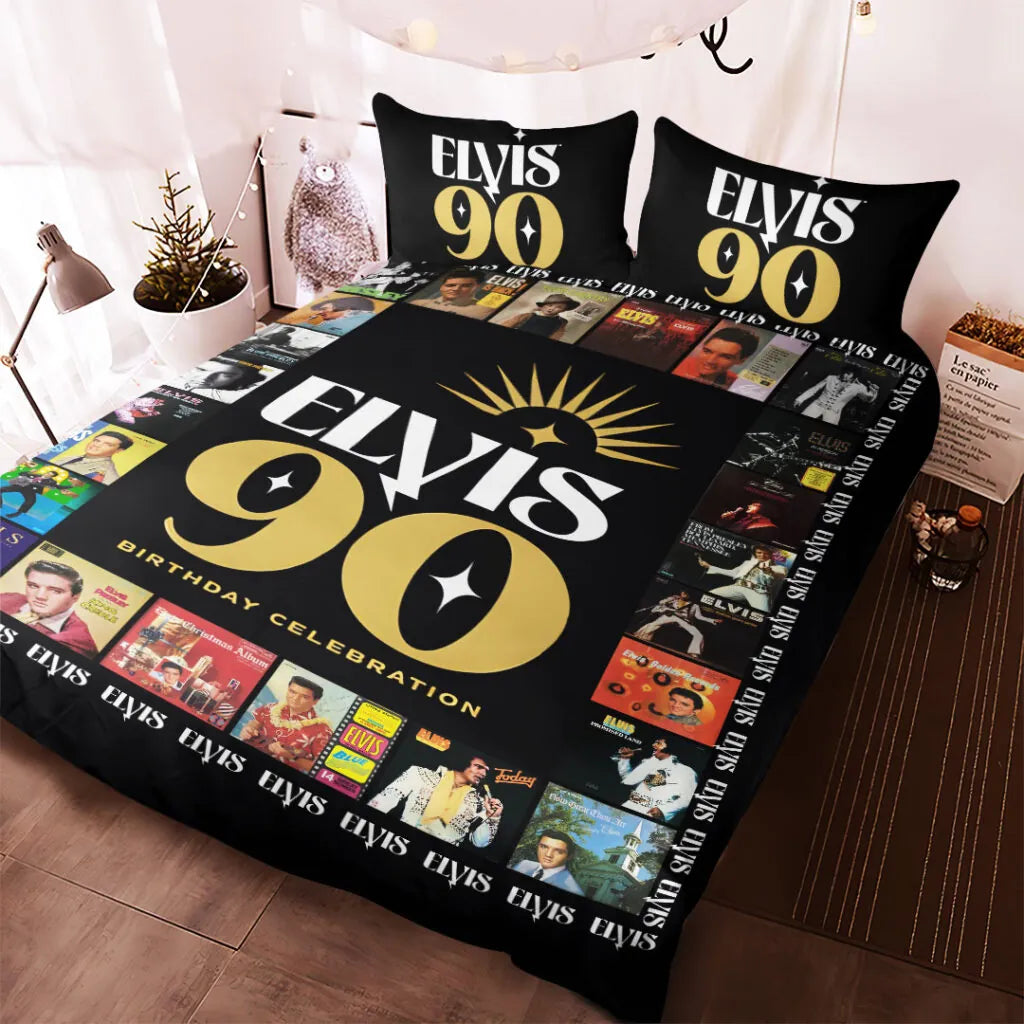 LIMITED EDITION - NEW CUSTOMIZED ELVIS PRESLEY 3-PIECE DUVET BEDDING SET