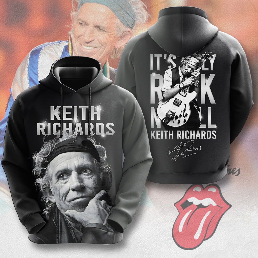 LIMITED EDITION - NEW CUSTOMIZED THE ROLLING STONES X KEITH RICHARDS T-SHIRT, HOODIE, ZIP HOODIE