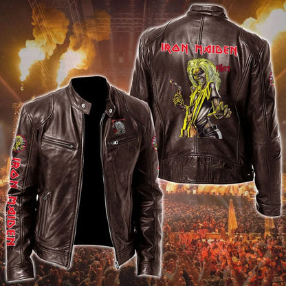 LIMITED EDITION - NEW CUSTOMIZED IRON MAIDEN MOTORCYCLE LEATHER JACKET