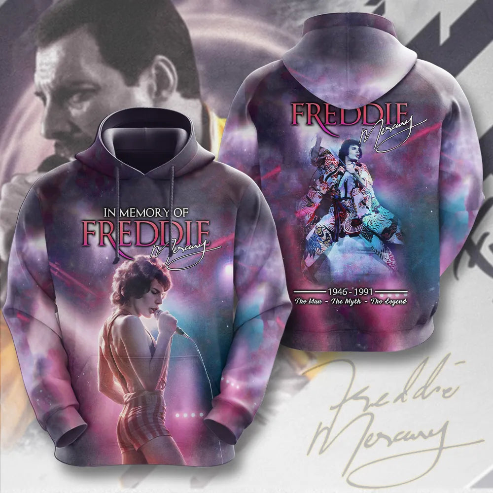 LIMITED EDITION - NEW CUSTOMIZED FREDDIE MERCURY T-SHIRT, HOODIE, ZIP HOODIE