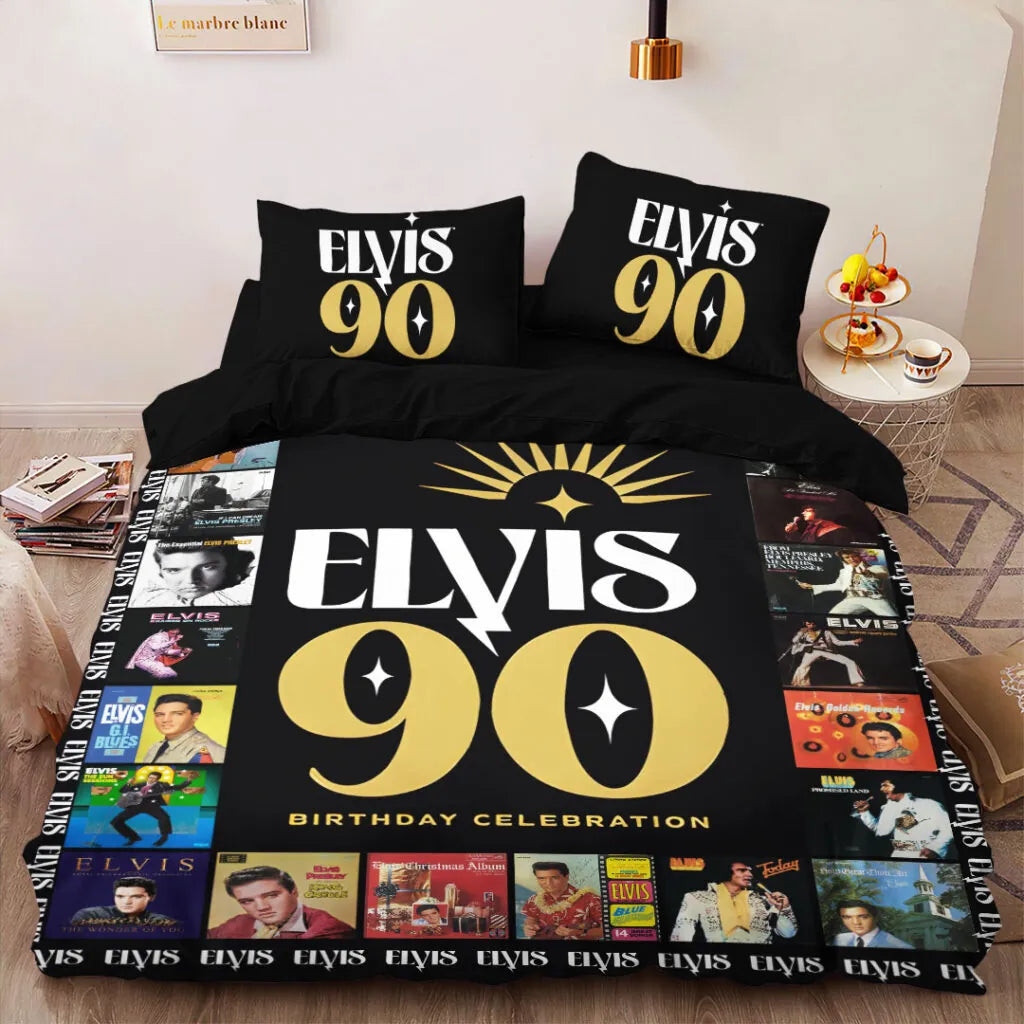 LIMITED EDITION - NEW CUSTOMIZED ELVIS PRESLEY 3-PIECE DUVET BEDDING SET